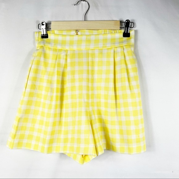 ANTHROPOLOGIE Hutch Pleated Gingham Shorts NWT in Size 2 - Picture 6 of 6